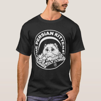 A Camiseta do Logotipo dos Gatinhos Persas / Branc