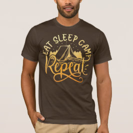 A camiseta dos amantes de acampamento