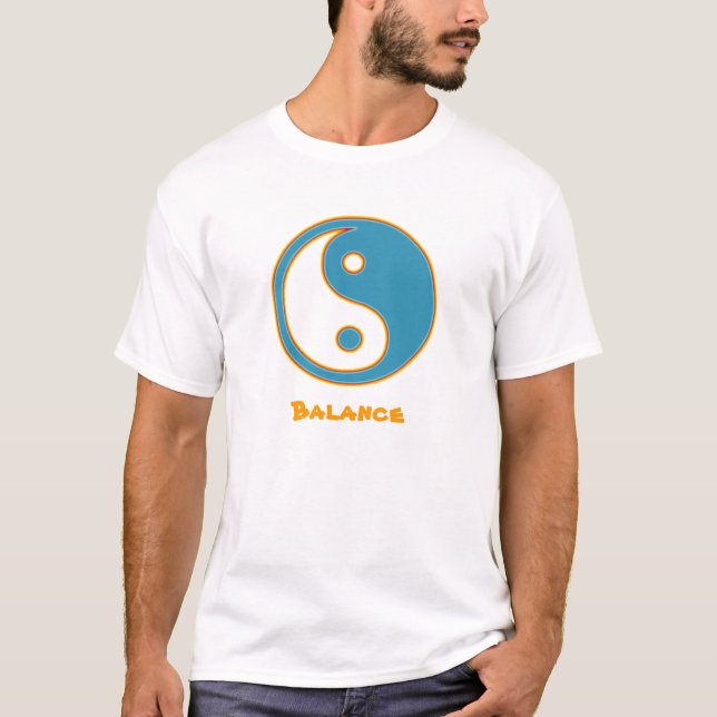 A camiseta dos homens - Yin & Yang (Frente)