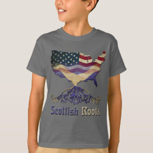 A camiseta dos miúdos escoceses americanos das