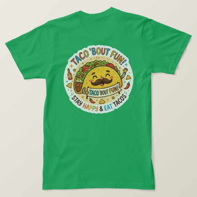 A Camiseta Gráfica Excêntrica "Nacho Average Taco" (Verso do Design)
