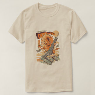 A camiseta Kaiju Croissant Effel Paris