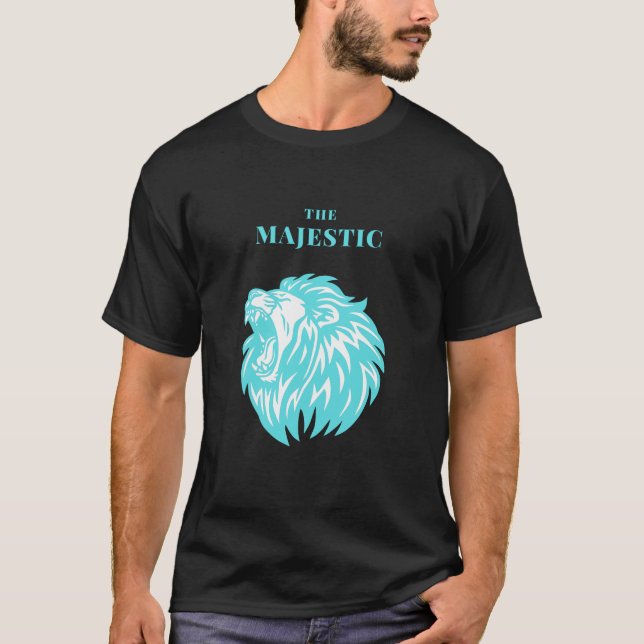 A camiseta majestosa do leão (Frente)
