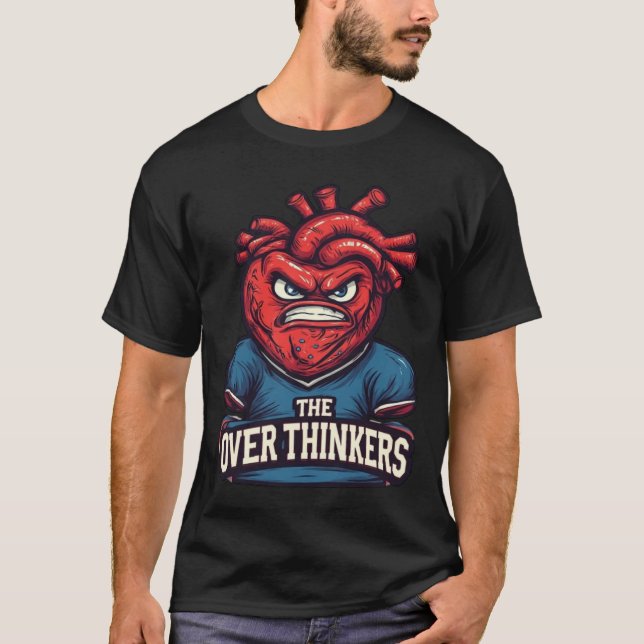 A Camiseta Mascote Coração da Varsity The Overthin (Frente)