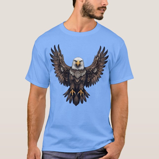 A Camiseta Masculina Básica Águia Tribal (Frente)