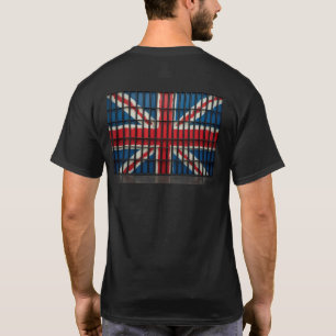 A camiseta negra masculina do Reino Unido