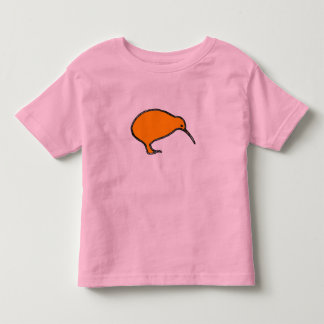 A campainha alaranjada do quivi caçoa a camisa