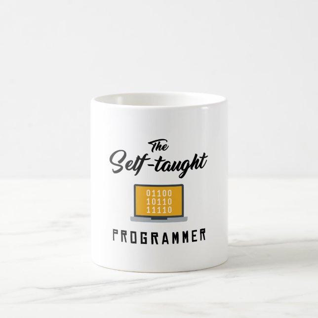 A caneca Auto-ensinada do programador (Centro)