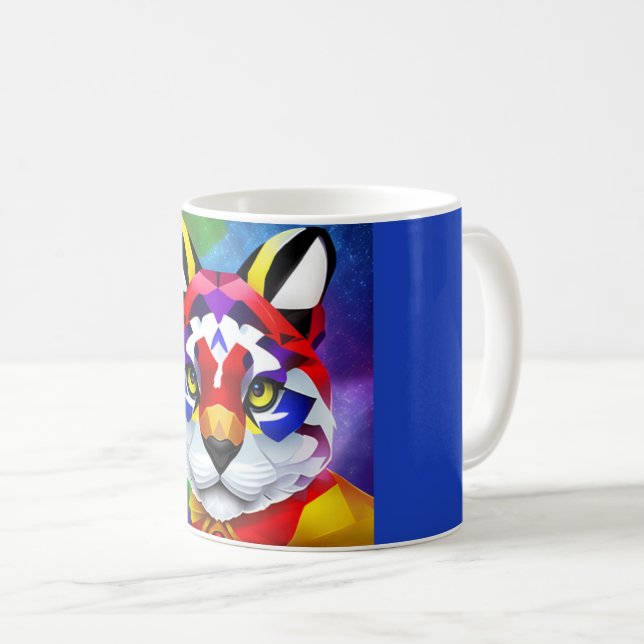 A caneca azul de Gato de Alexander (Frente Esquerda)