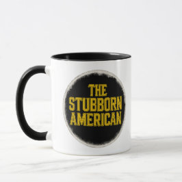 A caneca Bold Emblem americano teimoso