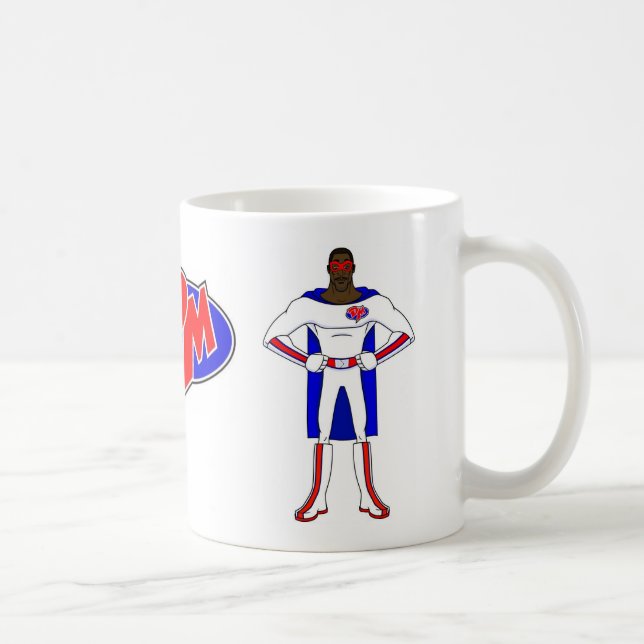 A caneca branca clássica do Pai-Man (Direita)