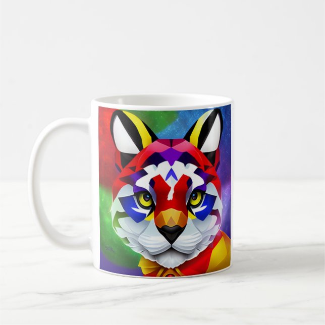 A caneca branca de Gato de Alexander (Esquerda)