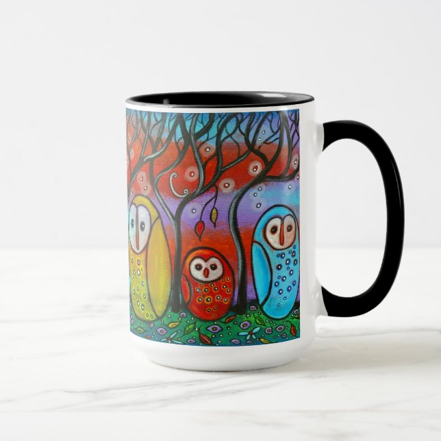 A caneca da família da coruja (Direita)