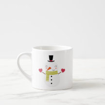 A caneca das crianças do floco de neve do boneco