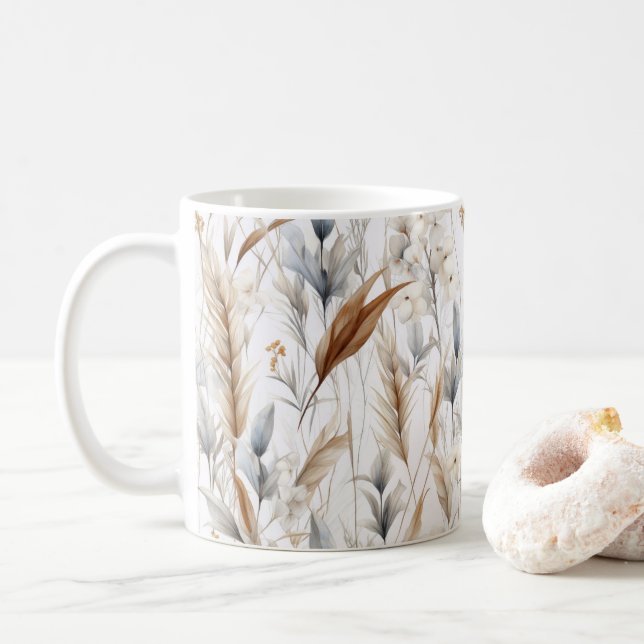 A Caneca de Café do Campo de Trigo (Com Donut)