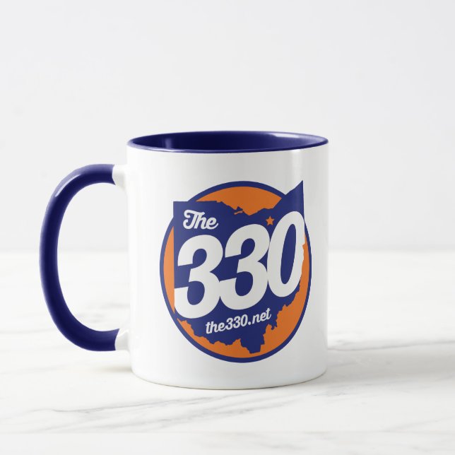 A caneca de café do Dois-Tom de 330.net da cimeira (Esquerda)