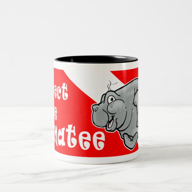 A caneca de café do mergulhador do peixe-boi (Centro)