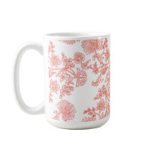 A Caneca de Café Floral Clássica Toile