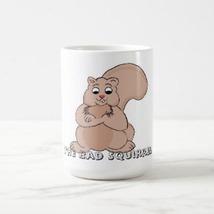 A caneca de café má do esquilo