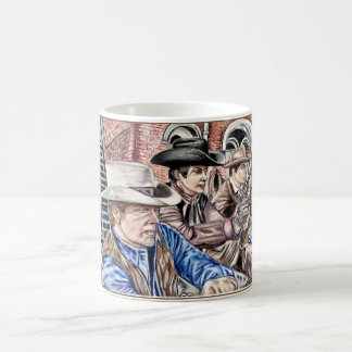A caneca de café tripla do desenhar