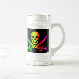 A caneca de cerveja alegre da cerveja de RastafarI