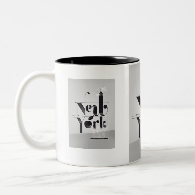 A caneca de NY "Cawfee" (Esquerda)