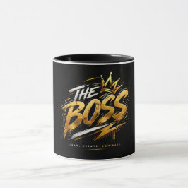 A Caneca de Poder de Luxo Dourada - Coroa do Chefe