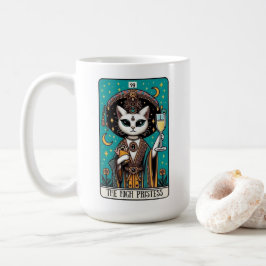 A Caneca De Tarô De Gato De Alto Sacerdote