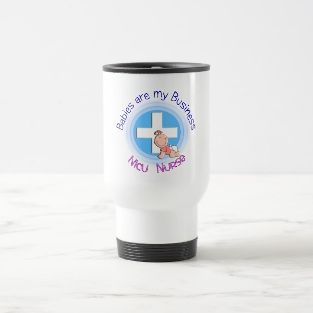 A caneca de viagem "bebês da ENFERMEIRA de NICU é (Centro)