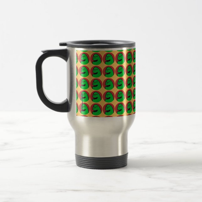 A Caneca de viagem "Cabeça de Weenii" Verde (Esquerda)