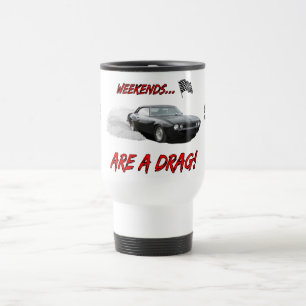 A caneca de viagem com "fins de semana é design d