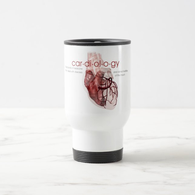 A caneca de viagem da definição da cardiologia (Centro)