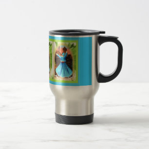 A caneca de viagem da entrada