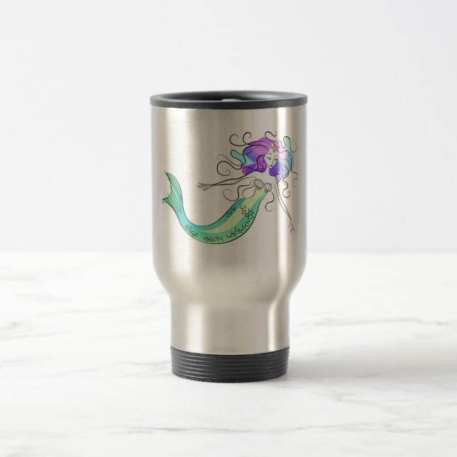 A caneca de viagem da sereia (Centro)