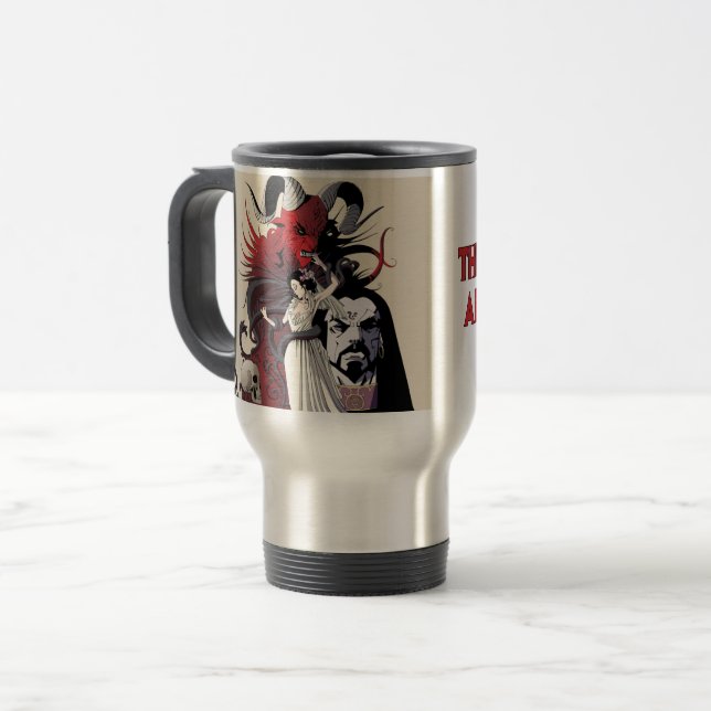 A caneca de viagem de Caça do Diabo (Frente Esquerda)
