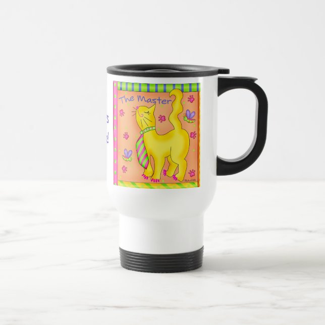 A Caneca de viagem do Gato-Mestre (Direita)