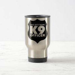 A caneca de viagem do oficial K9, ADICIONA o NOME