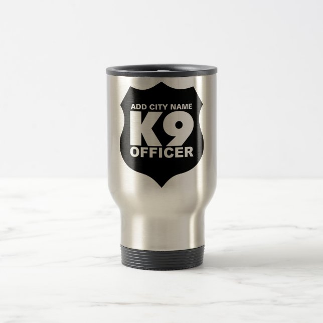 A caneca de viagem do oficial K9, ADICIONA o NOME (Centro)