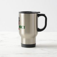 A caneca de viagem do viciado dos excrementos