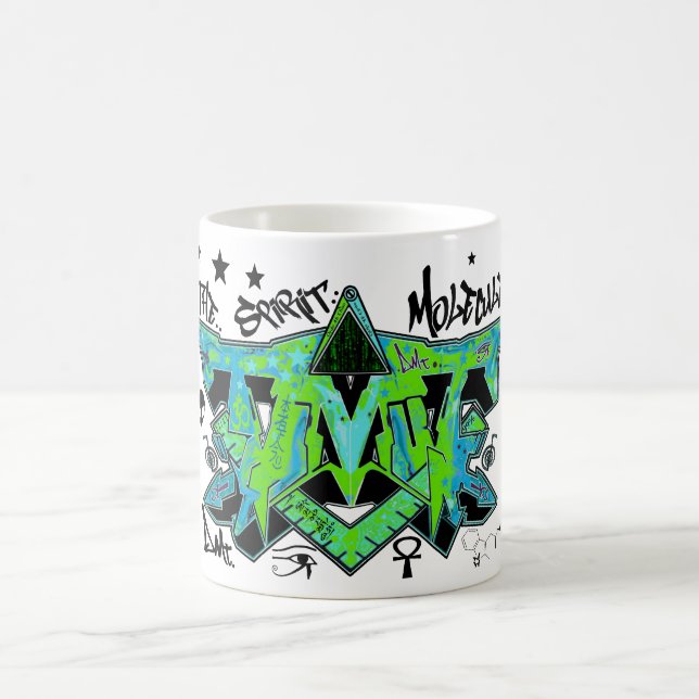 A caneca do ayahuasca do dmt da molécula do (Centro)