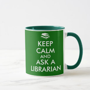 A caneca do bibliotecário mantem a calma para