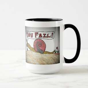 A caneca do caracol da falha de vergonha