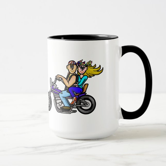 A caneca do casal dos desenhos animados da (Direita)