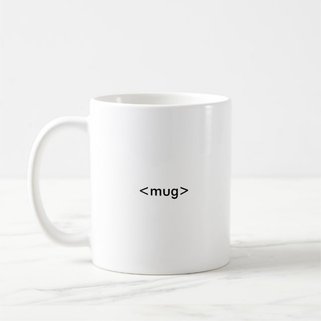 A caneca do codificador do HTML, <mug></mug> (Esquerda)