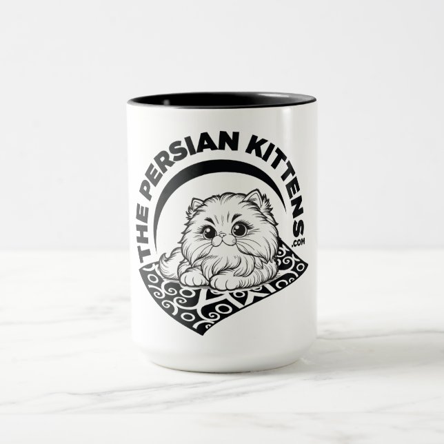 A Caneca do Logotipo dos Gatinhos Persas 1 (Centro)