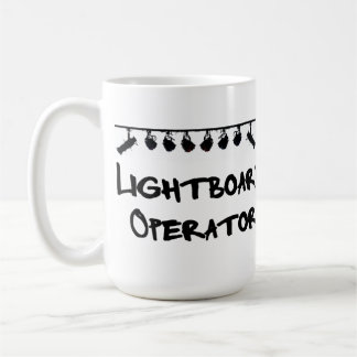 A caneca do operador de Lightboard
