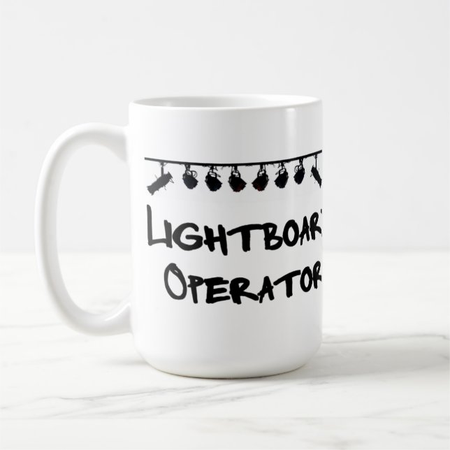 A caneca do operador de Lightboard (Esquerda)