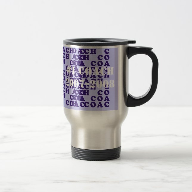 A caneca do treinador - o roxo rotula o fundo (Direita)