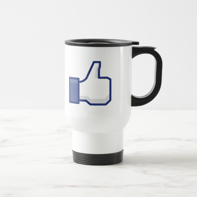 A caneca Facebook gosta do botão (Direita)