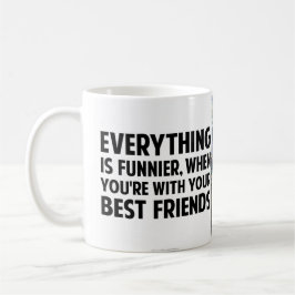 A caneca feita sob encomenda dos melhores amigos